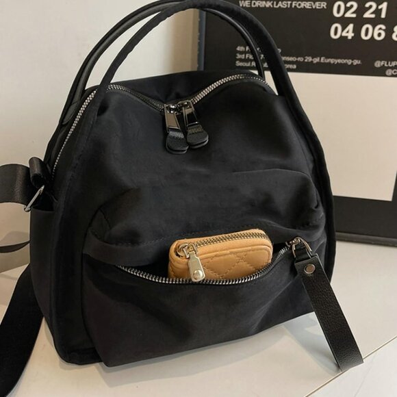 Nylon Crossbody Bag Women Large Capacity Lightweight Travel Purse - Picture 3 of 4